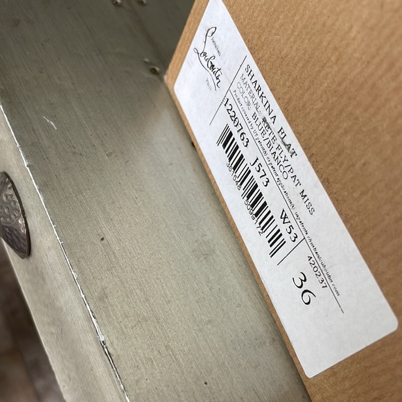 Christian louboutin sharkina flat denim white silver sneakers trainers sz 36 - Picture 10 of 10